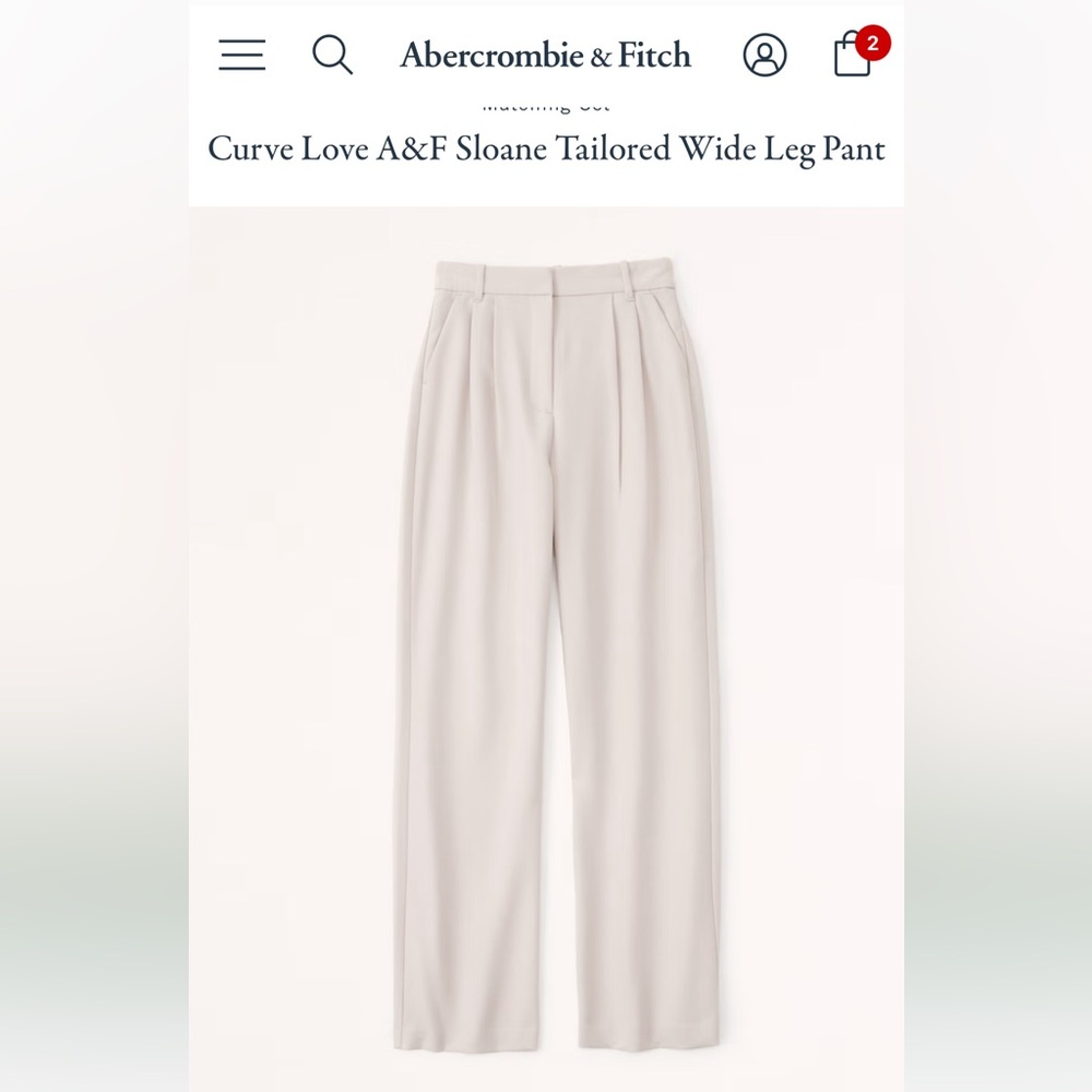 A&F curve love wide leg trousers